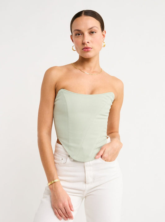 Suboo Remi Corset Top in Sage