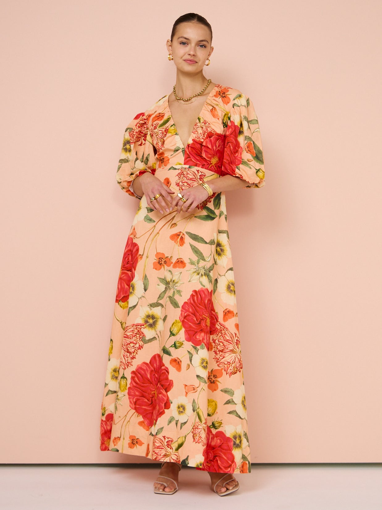 Holland Tiered Maxi Dress - Raspberry