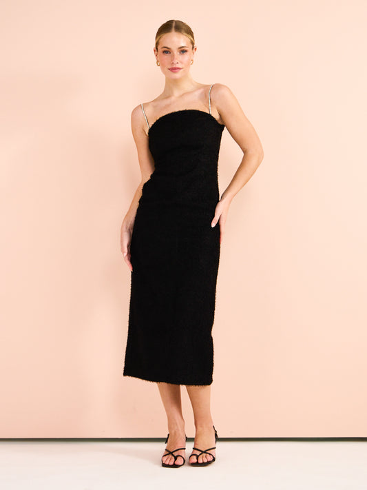 Clea Vivien Textured Dress in Black