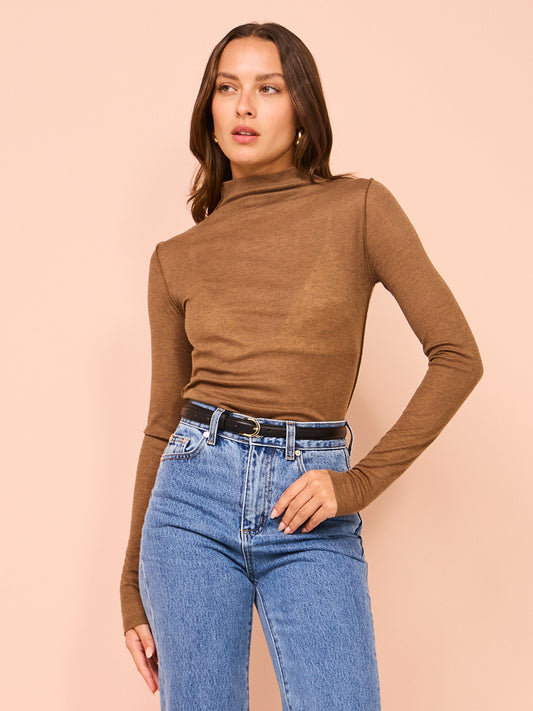 Elka Collective Remi Top in Camel Marle