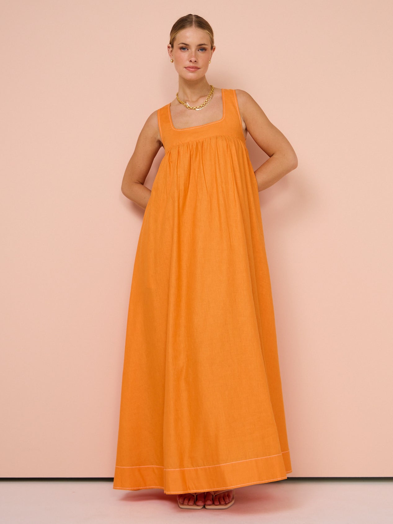 Hansen & Gretel Paloma Dress in Tangerine – Coco & Lola