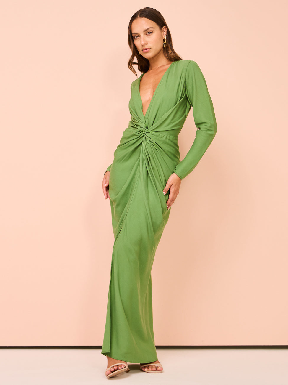 One Fell Swoop Geae Gown in Bamboo Green – Coco & Lola