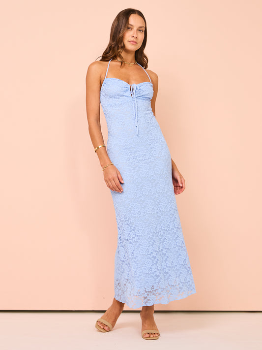 Ownley Claudia Lace Dress in Sky