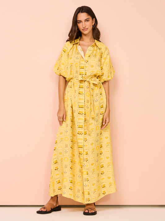 Palm Noosa Carla Dress in Amarilla Tile