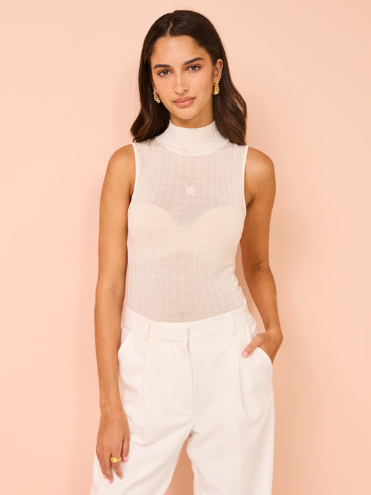 Viktoria & Woods Justice Sleeveless Top in Ivory