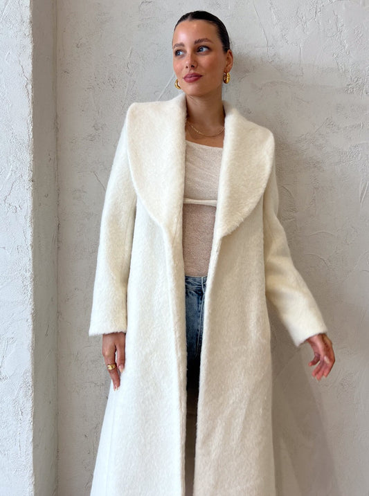 Manning Cartell Moon Child Maxi Coat in Off White
