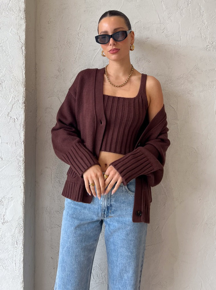 Mahogany Presley Cardigan