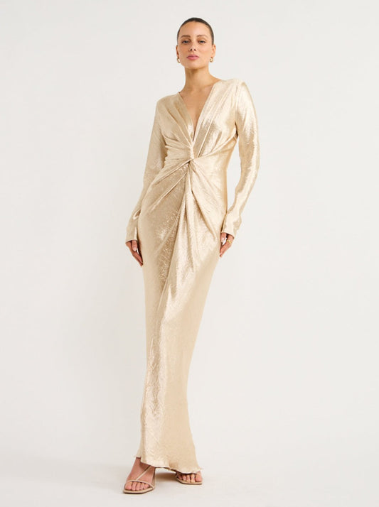 One Fell Swoop Gaea Gown in Buttermilk Gold