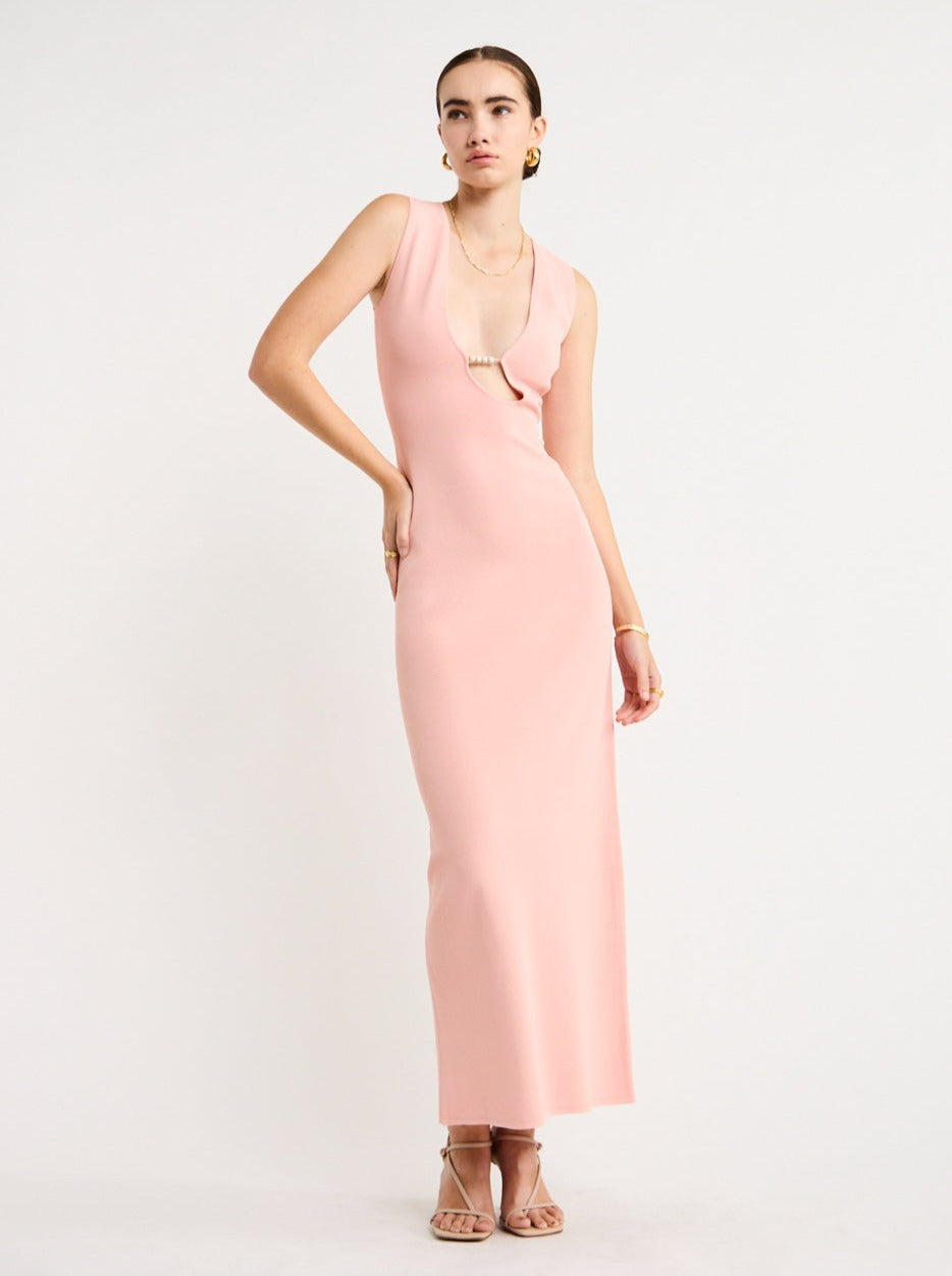 Sir Kinetic Beaded Midi Dress in Pink Coco & Lola Sir Kinetic Beaded Midi Dress in Pink Coco & Lola