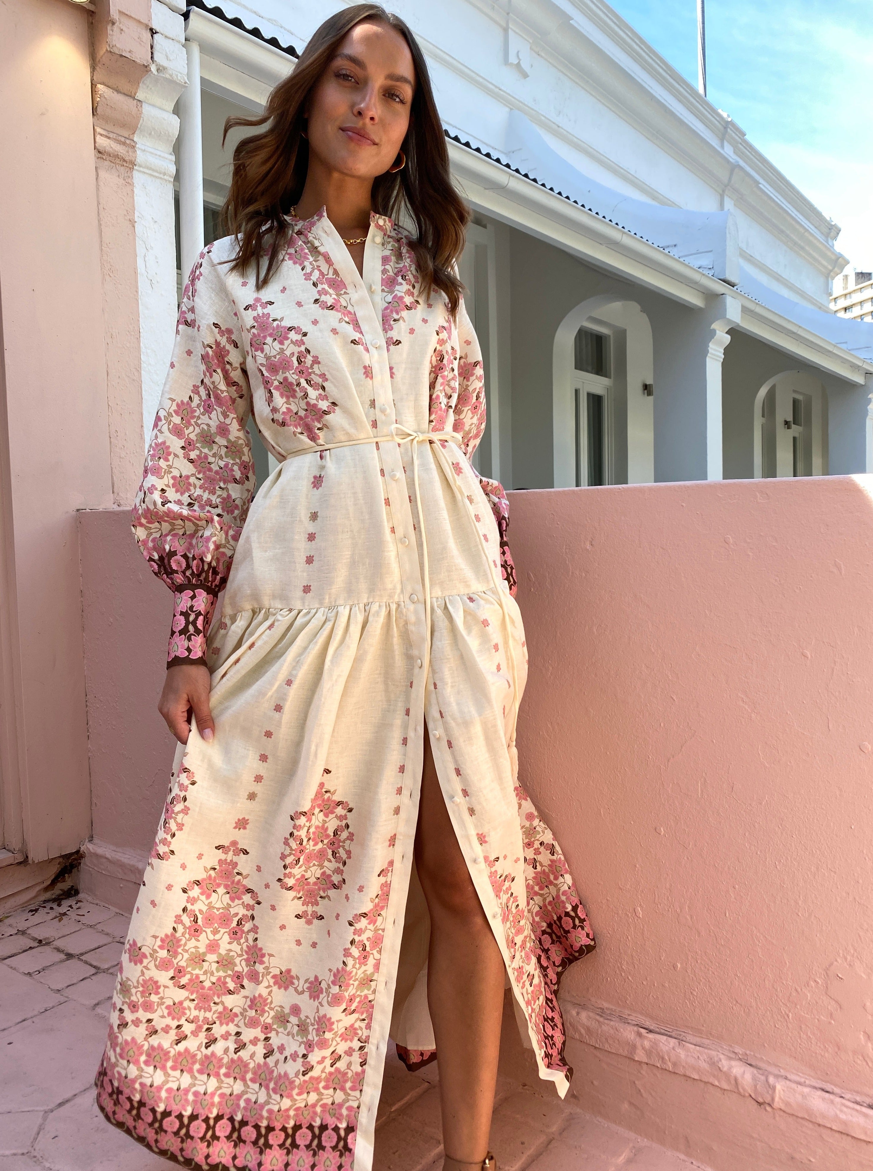 Hansen & Gretel Queenie Maxi Dress in Cream Empress – Coco & Lola