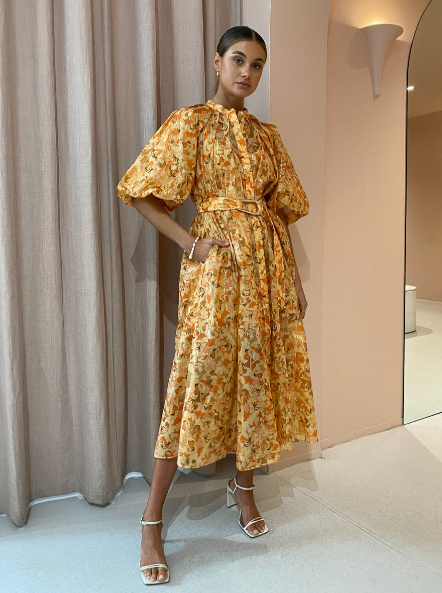 knee length dresses for ladies Acler Cranhurst Dress in Peach Parfait – Coco & Lola