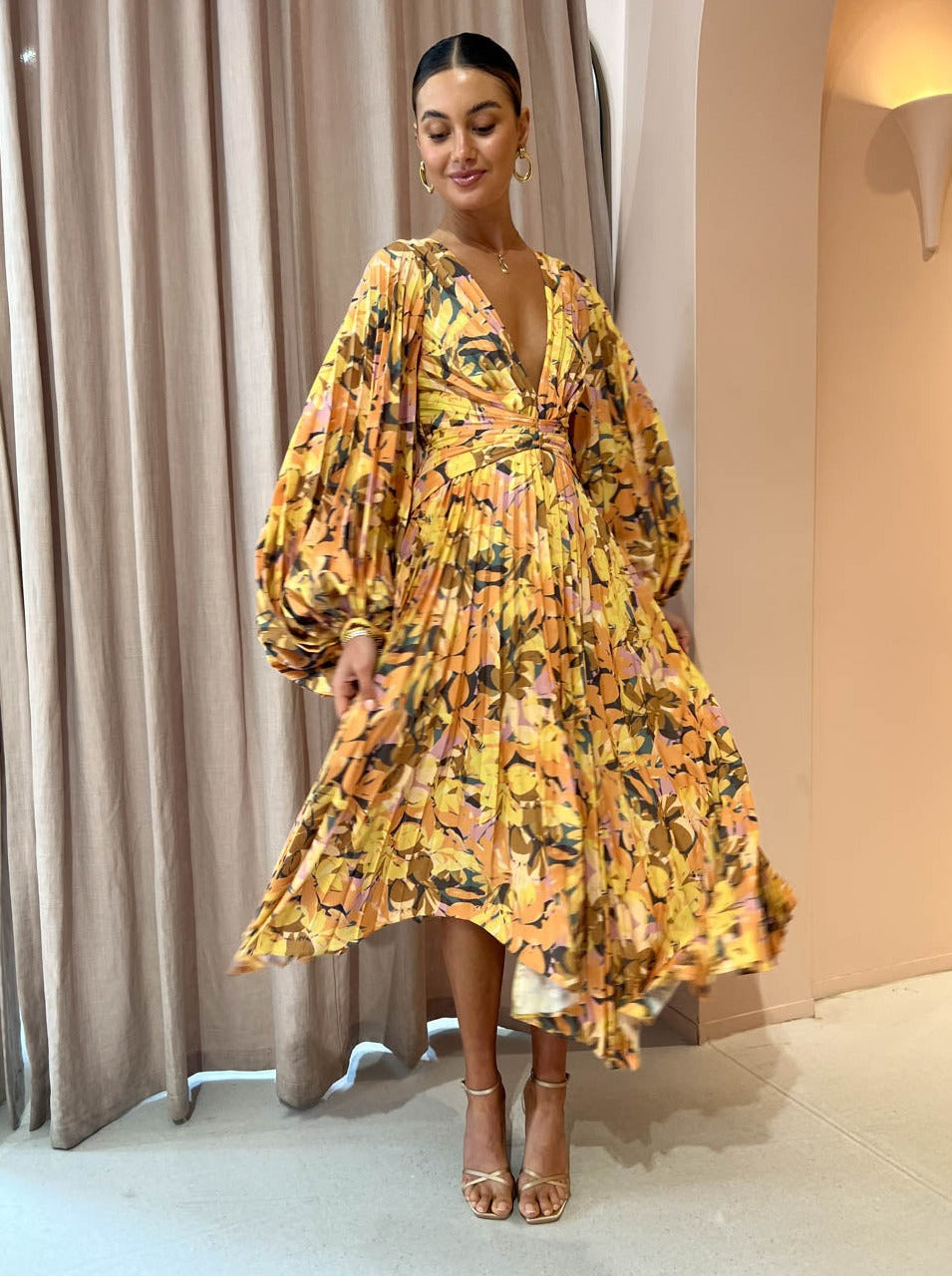 Acler Palms Dress in Kaleidoscope Floral – Coco & Lola