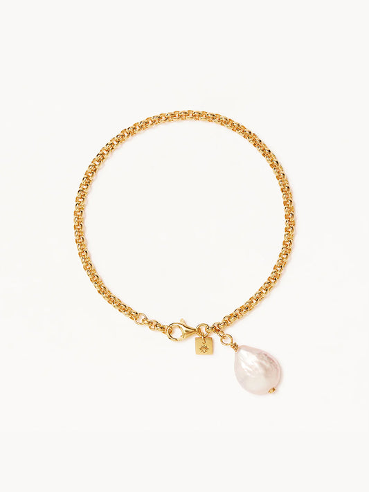 By Charlotte Embrace Stillness Pearl Bracelet in Gold