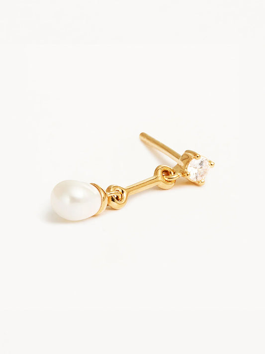 By Charlotte Embrace Stillness Pearl Drop Earrings in Gold