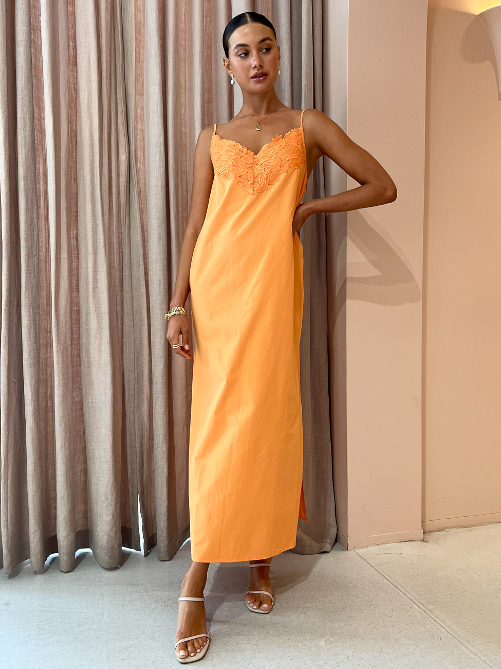Camilla and Marc Sable Midi Dress in Persimmon – Coco & Lola