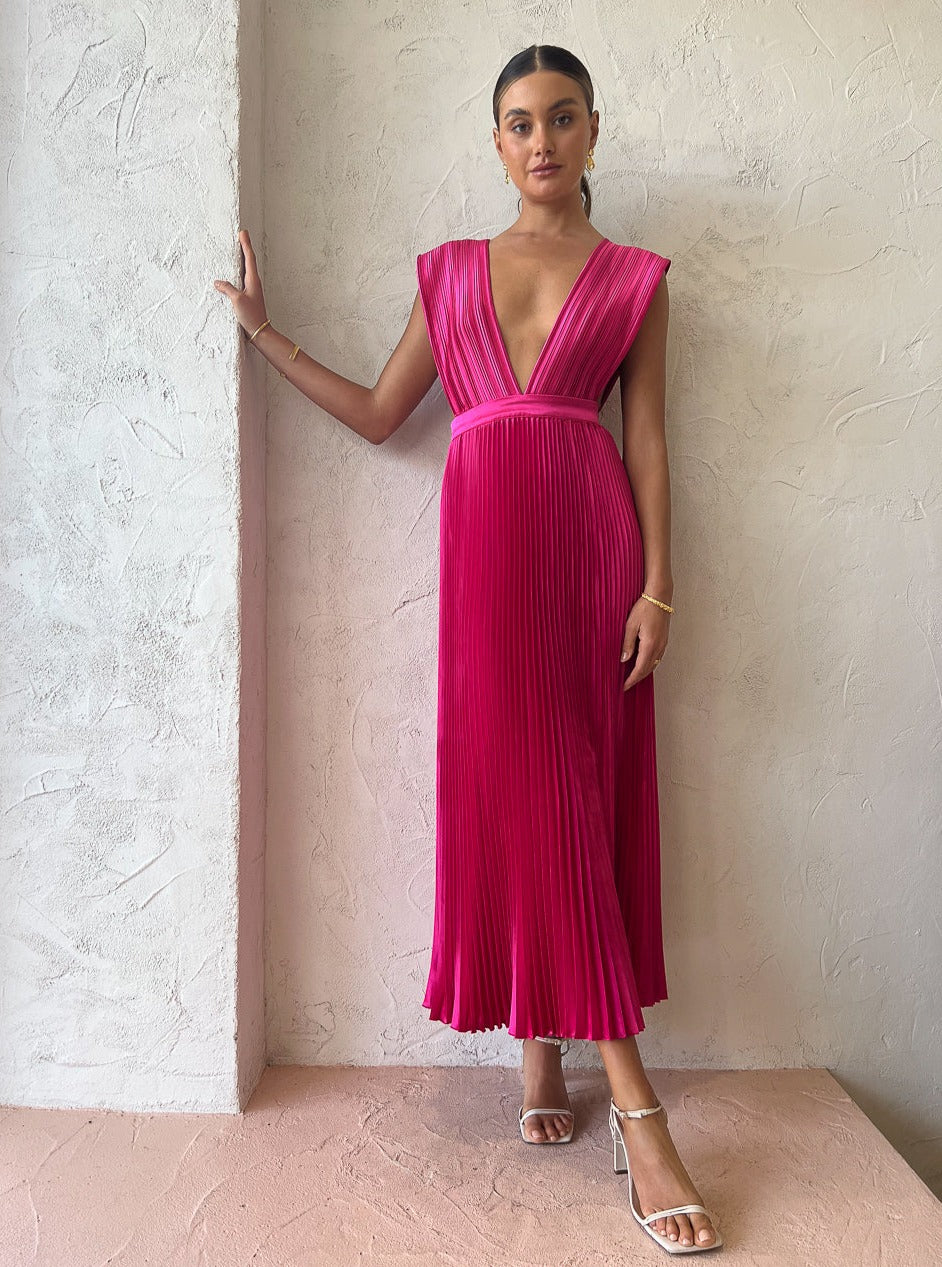 Lidee Gala Gown in Punch – Coco & Lola