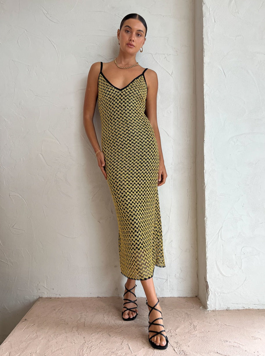 Manning Cartell Soiree Slip Dress in Gold/Black Coco & Lola Manning Cartell Soiree Slip Dress in Gold/Black Coco & Lola