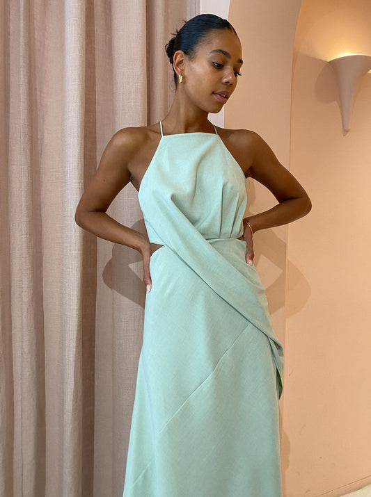 One Fell Swoop Solange Maxi Dress in Mint Pastel
