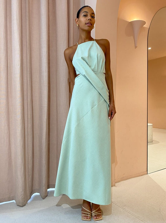 One Fell Swoop Solange Maxi Dress in Mint Pastel