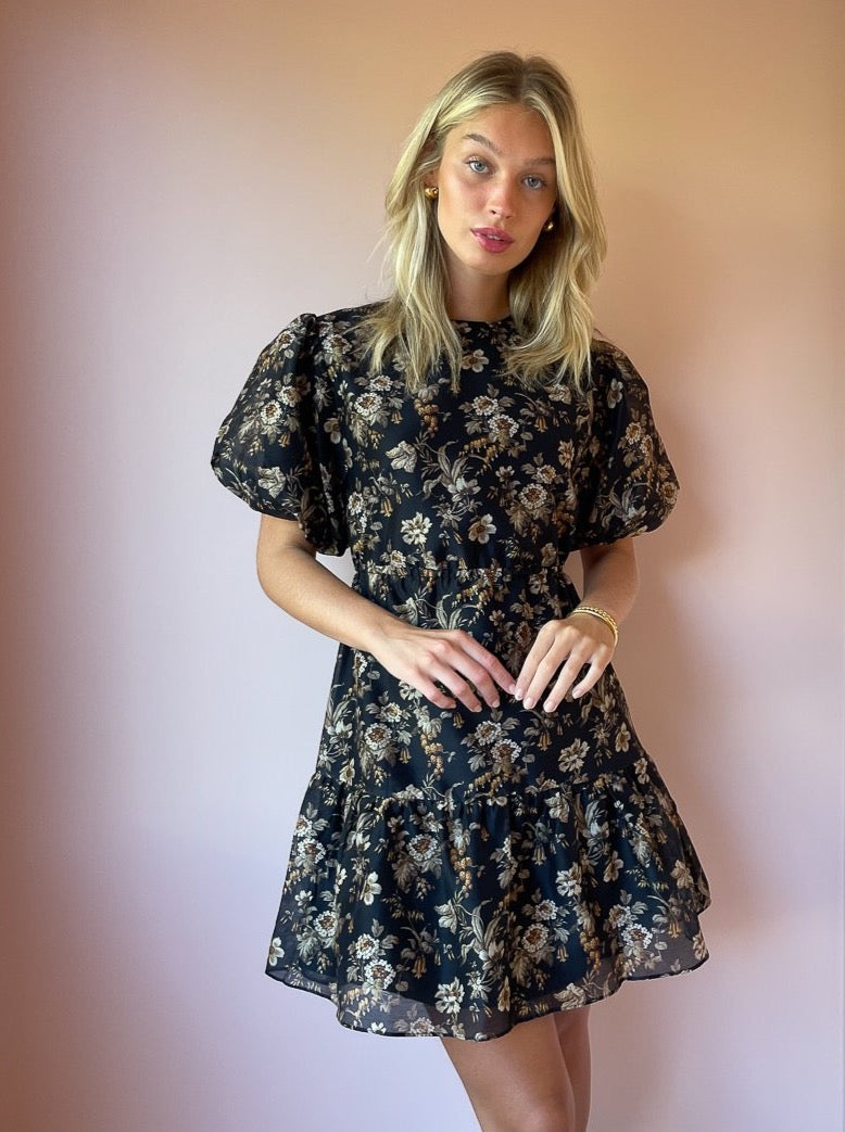 Sir Amerie Open Back Mini Dress in Amerie Print Coco & Lola Sir Amerie Open Back Mini Dress in Amerie Print Coco & Lola