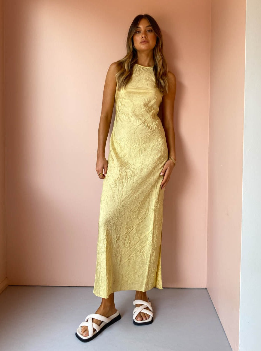 white christmas dresses Sir Maev Slip Dress in Yellow – Coco & Lola