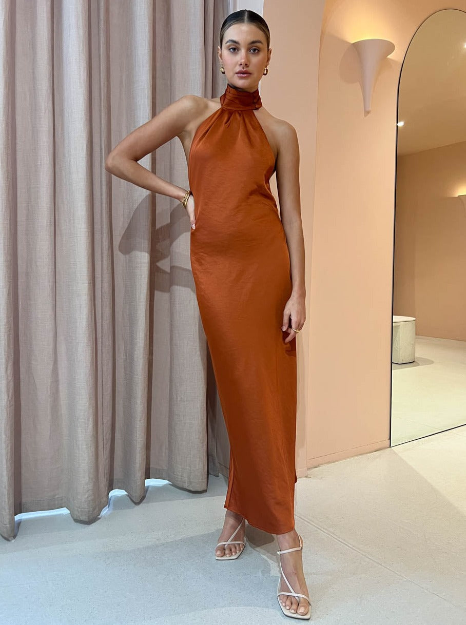 Significant Other Darcy Backless Dress in Clay Coco & Lola Significant Other Darcy Backless Dress in Clay Coco & Lola