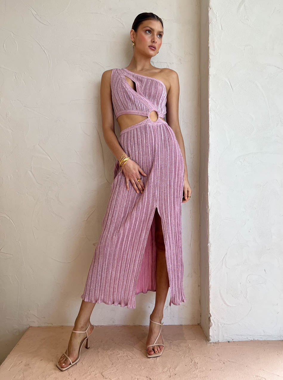 white christmas dresses Suboo Mars Sleeveless Cutout Maxi Dress in Pink – Coco & Lola