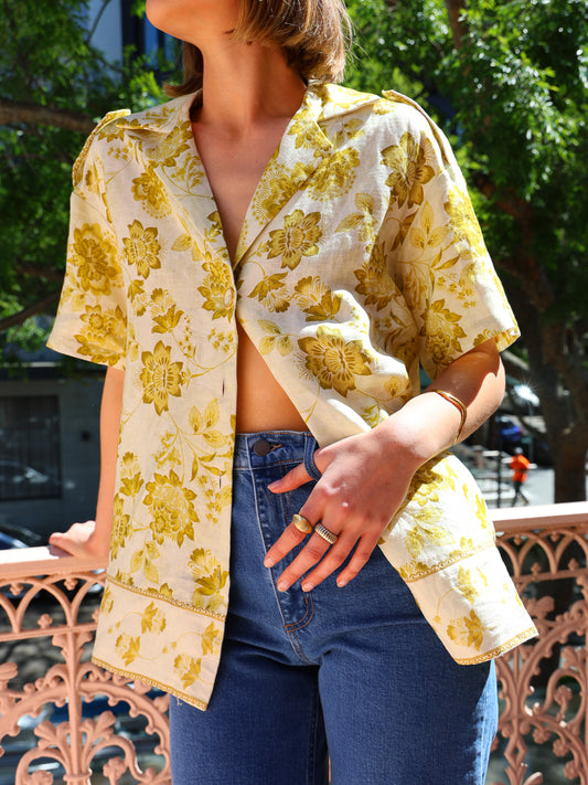 Hansen & Gretel Esme Oversized Shirt in Golden Nectar