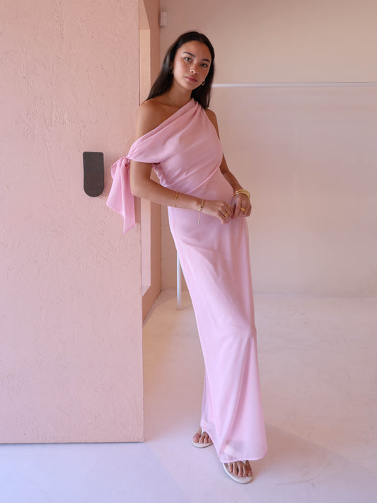coco and lola pink dress By Nicola Esme Maxi Dress in Powder Pink Coco & Lola