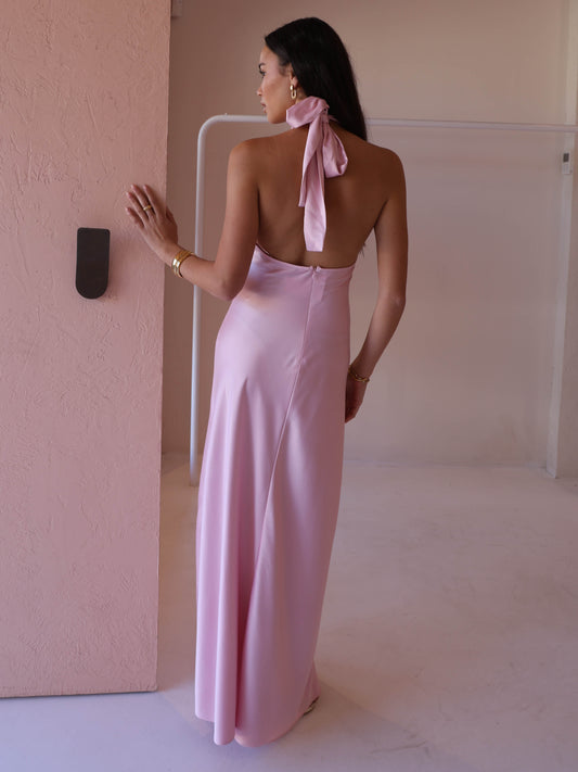 by nicola pink dress By Nicola Hayley Tie Dress in Powder Pink Coco & Lola
