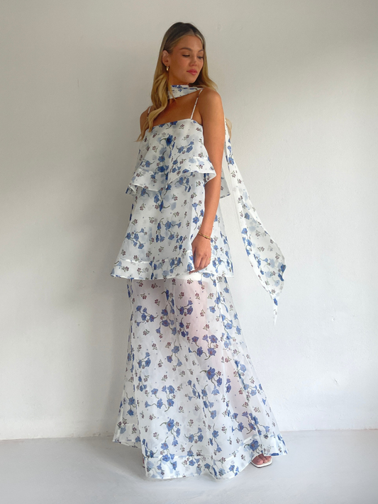 Issy Ameile Maxi Dress in Blue Bell