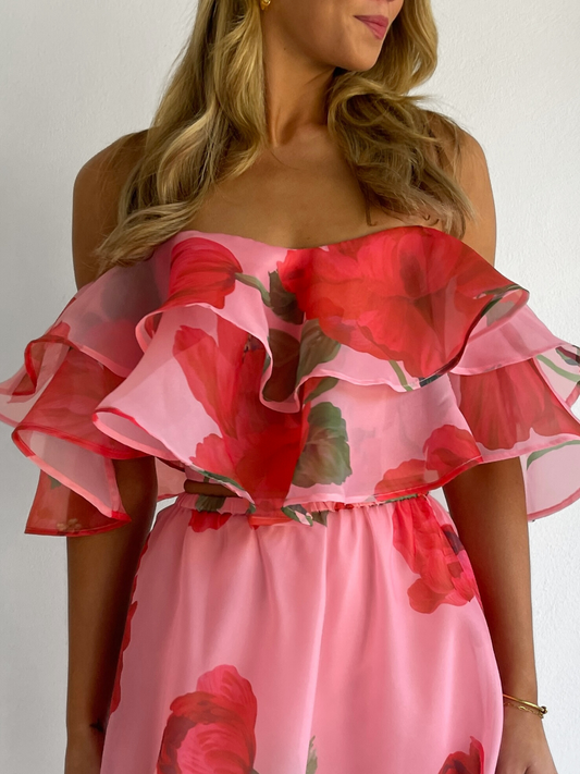 By Nicola Sibella Top in Raspberry Bloom