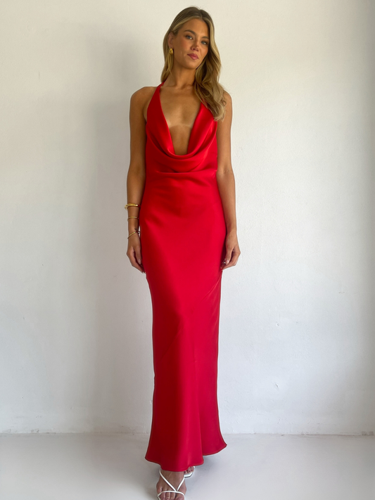 By Nicola Lucia Maxi Dress in Red Coco & Lola By Nicola Lucia Maxi Dress in Red Coco & Lola