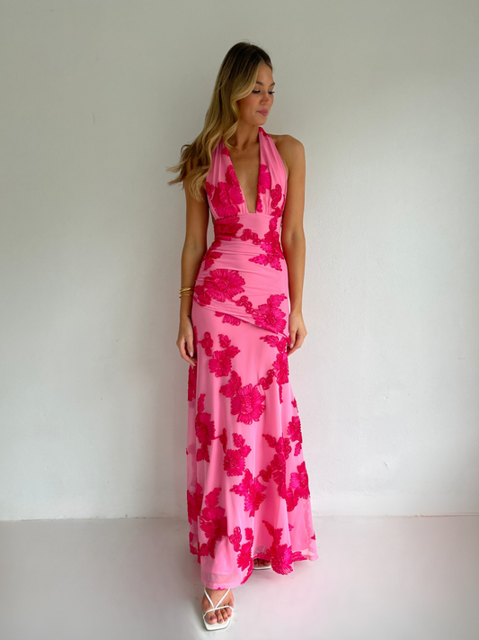 New Romantics Becca Maxi Dress in Rosa Fleur
