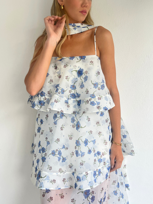 Issy Ameile Maxi Dress in Blue Bell