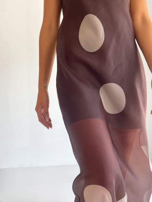 By Nicola Mila Maxi Dress in Chocolate Polka Coco & Lola By Nicola Mila Maxi Dress in Chocolate Polka Coco & Lola
