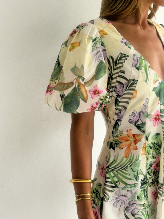 By Nicola Anna Mini Dress in Fleur Tropicale