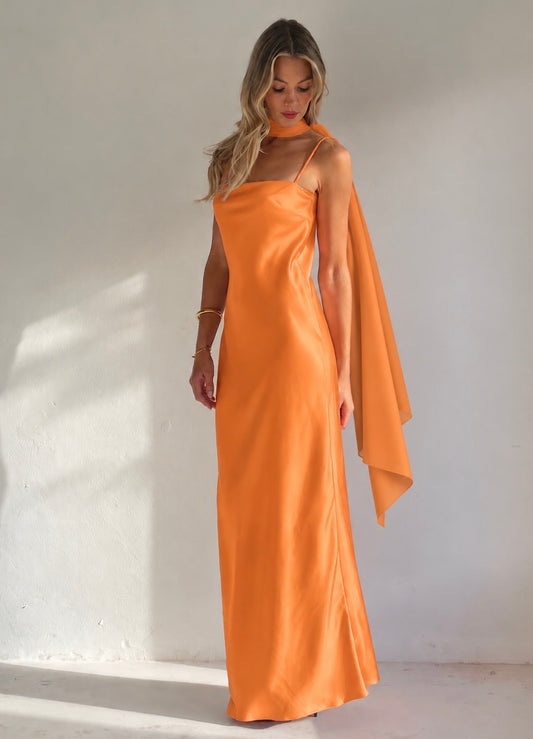 By Nicola Maisie Maxi Dress in Tangelo