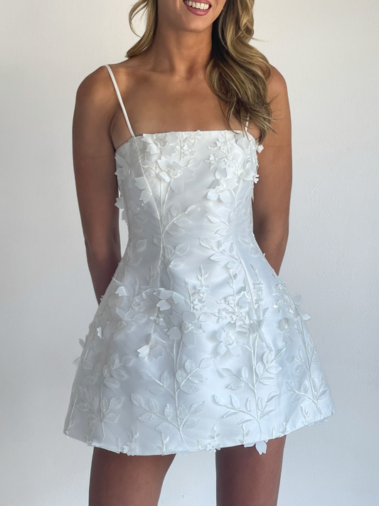 Arley Lola Mini Dress in Ivory