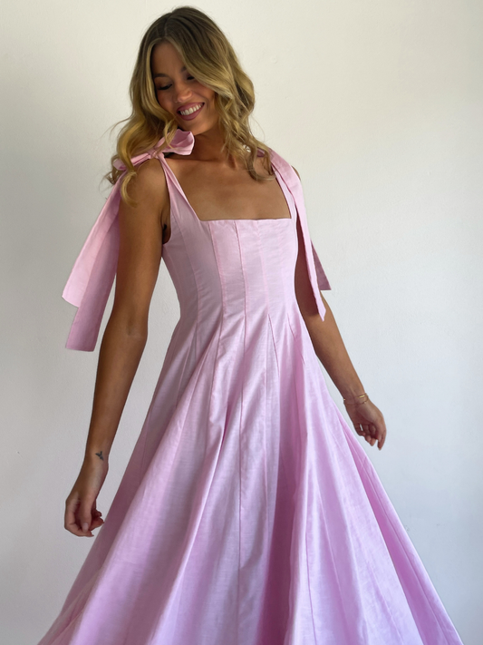 By Nicola Sienna Maxi Dress in Powder Pink