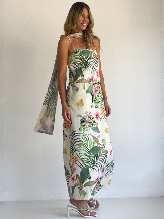By Nicola Ivy Maxi Dress in Fleur Tropicale