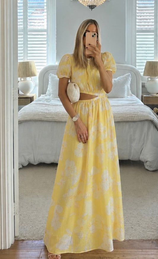 By Nicola Amarilla Maxi Dress in Amarilla Flor