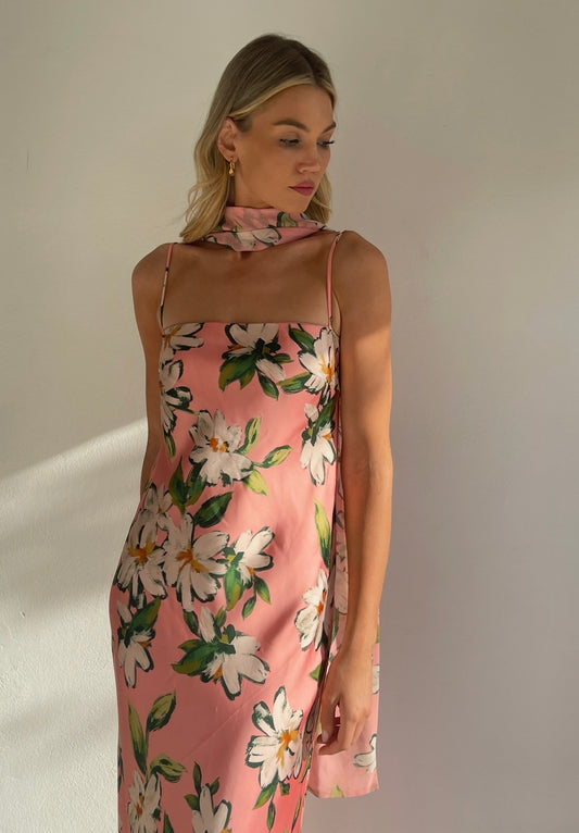 By Nicola Maisie Maxi Dress in Daisy Coral