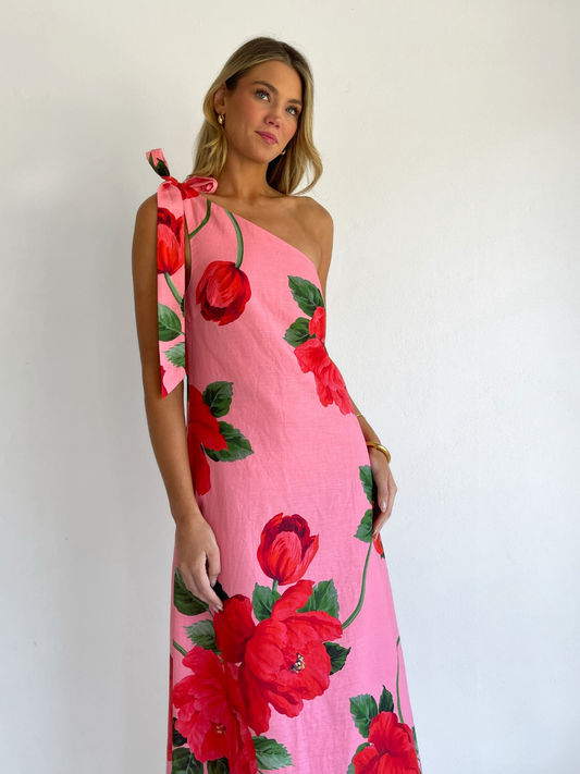 By Nicola Sorrento Maxi Dress in Raspberry Bloom