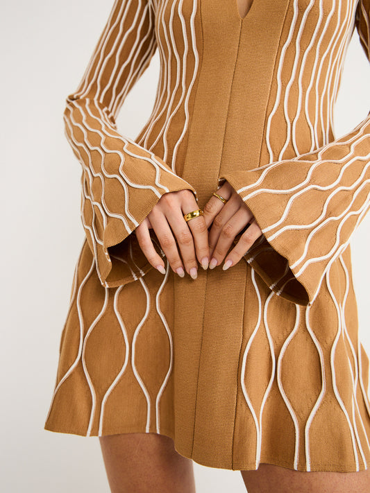 Acler Blondel Dress in Ochre Mix