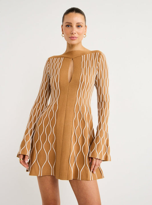 Acler Blondel Dress in Ochre Mix