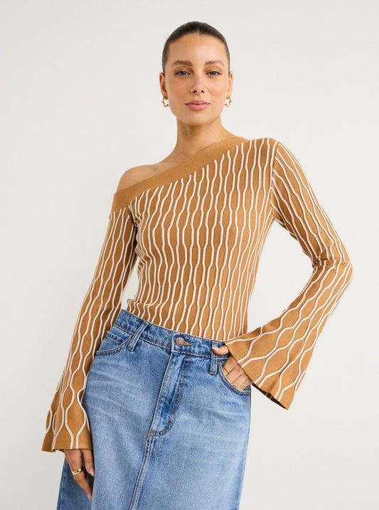 Acler Blondel Top in Ochre Mix