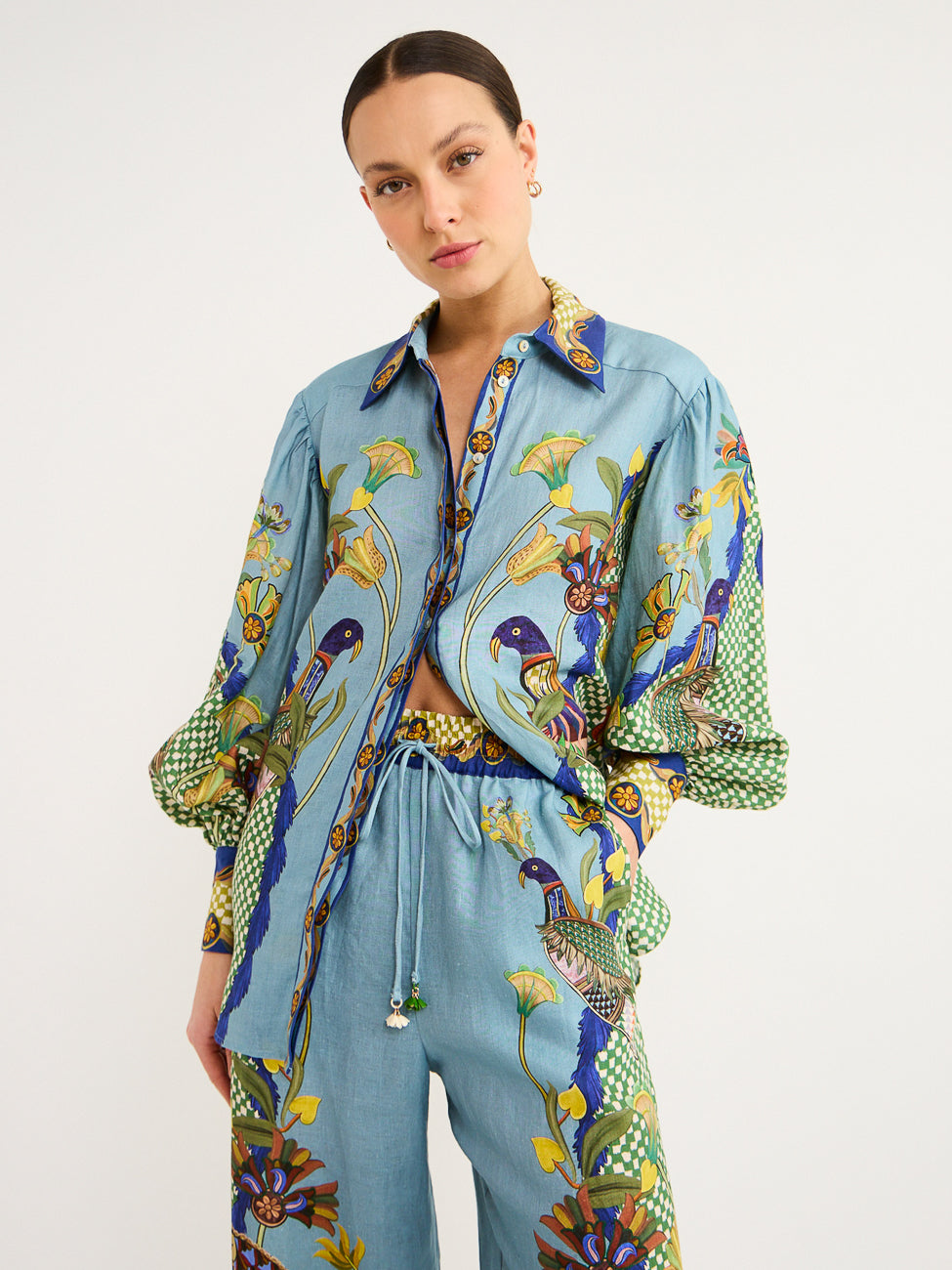 Alemais Gilly Shirt in Misty Blue – Coco & Lola