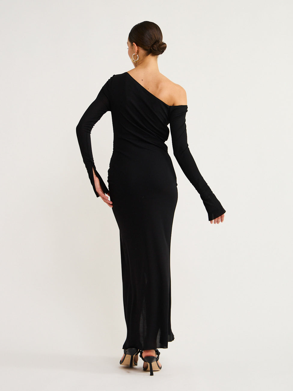 Bec and Bridge Monette Asym L S Maxi Dress in Black Coco Lola