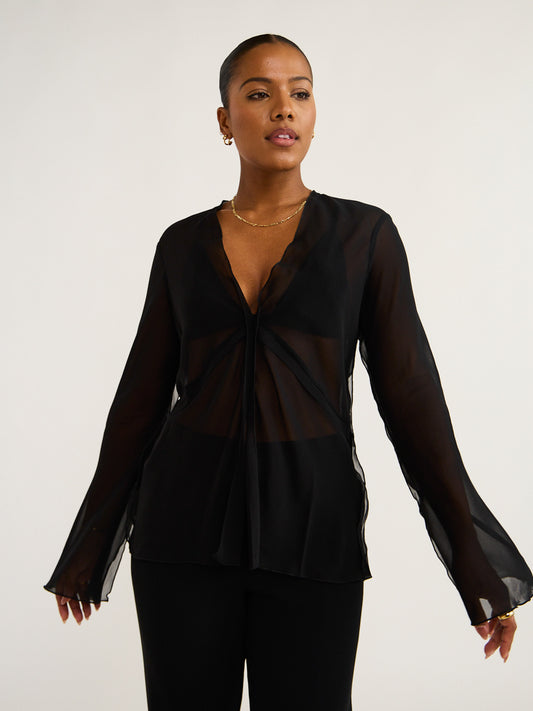 Bec and Bridge Archer L/S Blouse in Black